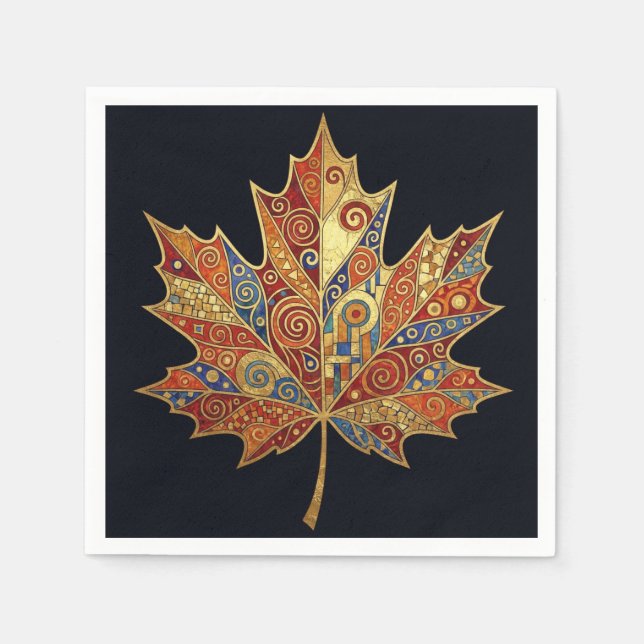 Höst MAPLE LEAF Cocktailservetter Pappersservett (Framsidan)