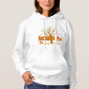 Höst med Träd och Löv Kvinnor i hoodie T Shirt