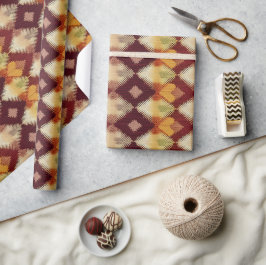 Höst Modern Argyle-mönster nr 6 Presentpapper