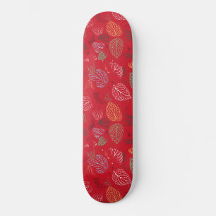 Höst, Mönster av löv Mini Skateboard Bräda 18,5 Cm