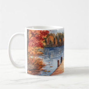 Höst Natur Sjö Träd Landskap Kaffemugg