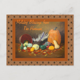 Höst- och Thanksgivingfirande julkort Helg Vykort