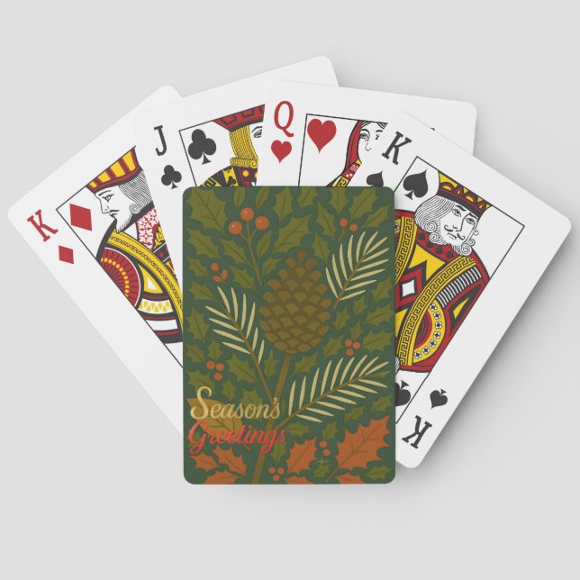 Höst- och vintersemester Säsongens hälsningar Casinokort (Baksidan)