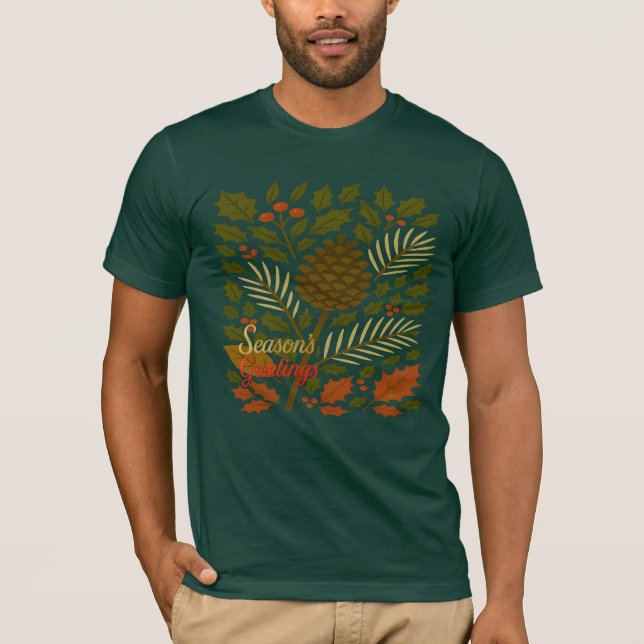 Höst- och vintersemester Säsongens hälsningar T Shirt (Framsida)