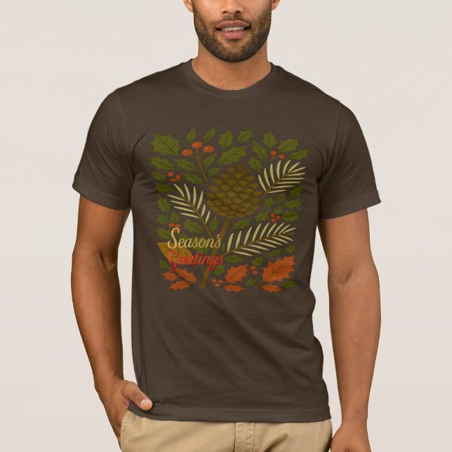 Höst- och vintersemester Säsongens hälsningar T Shirt (Framsida)