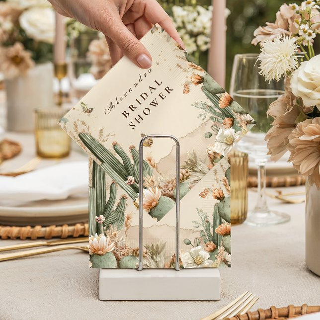 Höst Öken Blommig Bröllopsdusch Pappersservett (Skapare uppladdad)