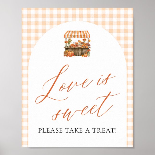 Höst Orange Färsk Från Marknaden Kärlek är Söt Poster (Framsidan)