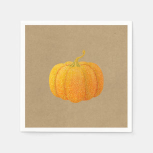 Höst Orange Glitter Glitter Höst Pumpa Kraft Pappersservett