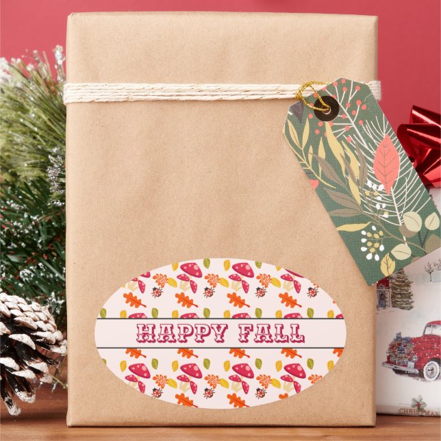 Höst Ovalt Klistermärke (Semester)
