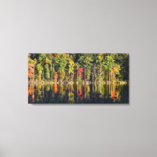 Höst på Beardsley Pond Canvastryck (Framsida)