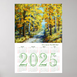 Höst på en solig dag. Fin konst-kalender 2025 Poster