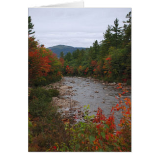 Höst på floden hälsningskort