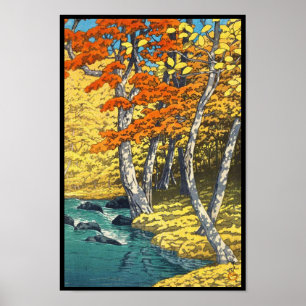 Höst på hangaen för Oirase Hasui Kawase Poster