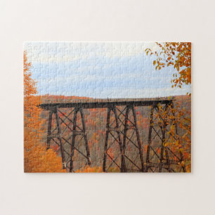 Höst på Kinzua Bridge Family Roligt Time Puzzle Pussel