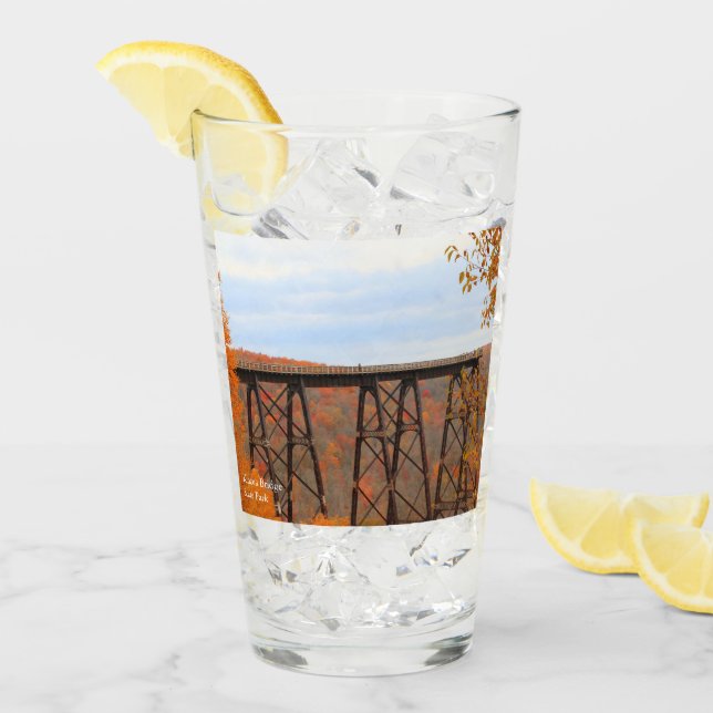 Höst på Kinzua Bridge Souvenir Glaskopp (Framsida Ice)