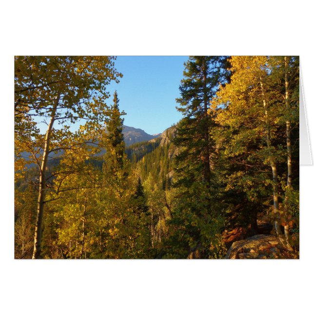 Höst på leden till Dream Lake Hälsningskort (Framsidan Horizontal)