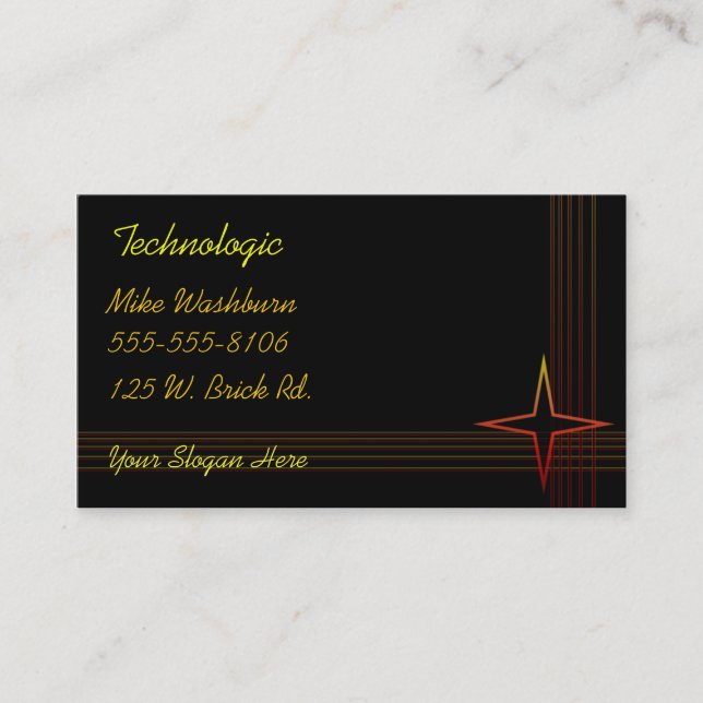 Höst på svarta Biz-kort Visitkort (Framsida)