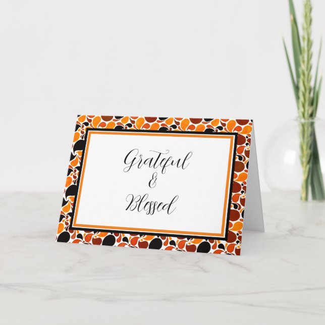 Höst paisley anpassad kort (Framsida)