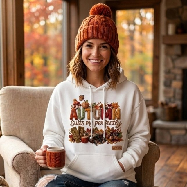 Höst passar mig perfekt Yarn Art T Shirt (Autumn suits me perfectly hoodie)