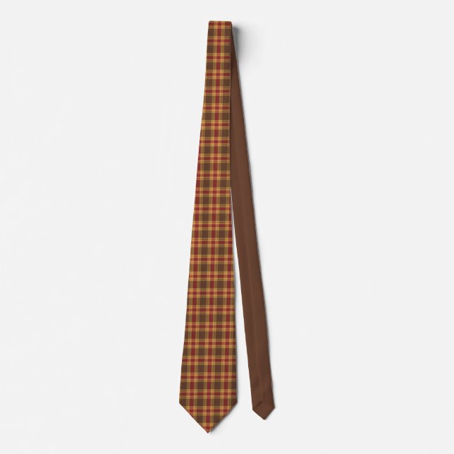 Höst Plaid Falskt Tyg Slips (Framsida)