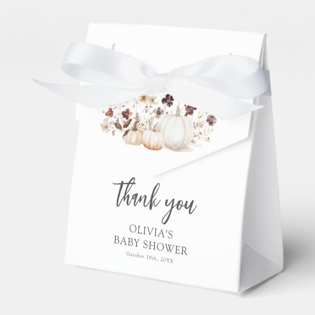 Höst Pumpa Baby Shower Presentaskar (Framsidan Sidan)
