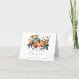 Höst Pumpa Bröllopsdusch Tack Kort