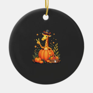 Höst Pumpa Höst Giraff Tacksgiving Kvinnor Mig Julgransprydnad Keramik