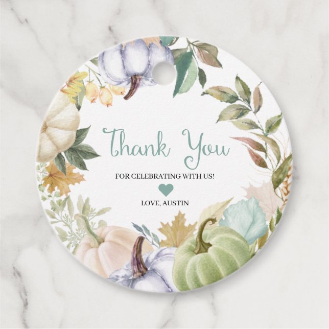 Höst Pumpa Höst Tack Gåvomedaljong Gåvor Etiketter (Framsida)