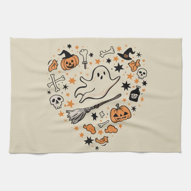 Höst Pumpa Höst Tacksgiving Halloween Kökshandduk (Horisontell)