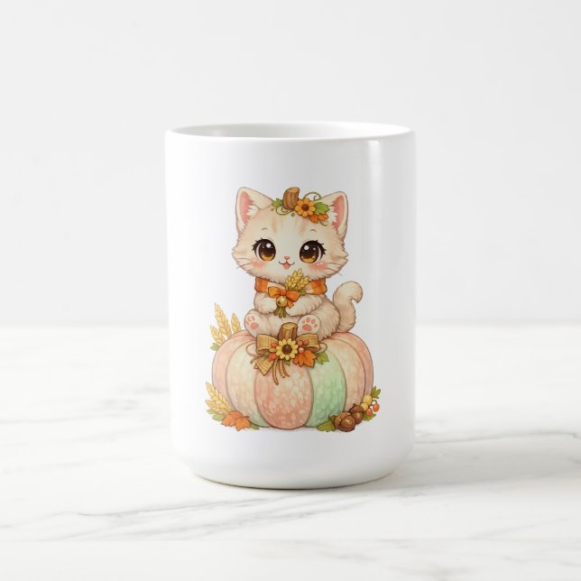 Höst Pumpa Kitty – Söt Höst Kaffemugg (Center)