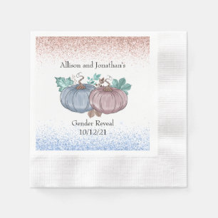 Höst Pumpa Kön Uppföljning rosa blå glitter Pappersservett