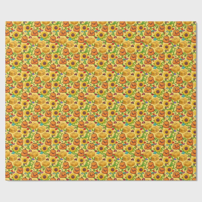 Höst Pumpa Patch Presentpapper (Platt)