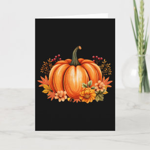 Höst Pumpa Säsong Retro Halloween Höst Tack Kort