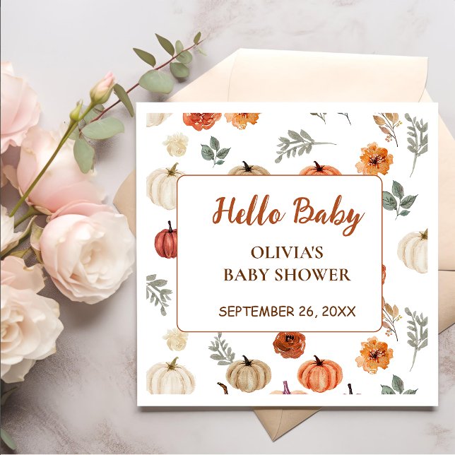 Höst Pumpa Solros Pappersservett (Skapare uppladdad)