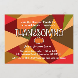 Höst Pumpa Tacksgiving Kul Färgrik Höst Inbjudningar