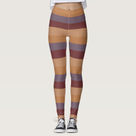Höst-randiga Leggings