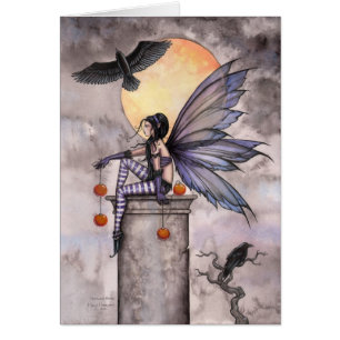 Höst Raven Fairy-kort av Molly Harrison Hälsningskort