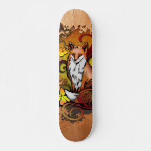 Höst Rävhjort Ljus Ask Trä Natur Illustration Mini Skateboard Bräda 18,5 Cm