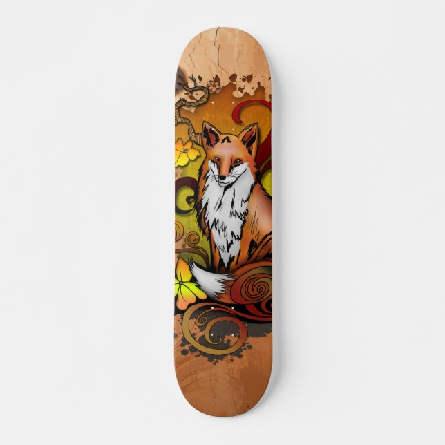Höst Rävhjort Ljus Ask Trä Natur Illustration Mini Skateboard Bräda 18,5 Cm (Framsida)