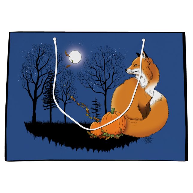 Höst Röd Rävpumpa Skog Höst Blå (Framsidan)