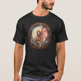 Höst Röd Sagoväsen Fantasy Gotisk Konst T-Shirt