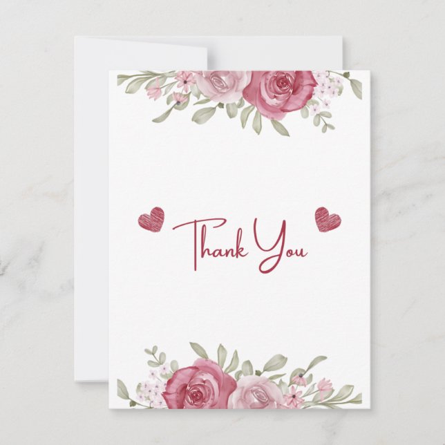 Höst Rostig Burgunder Kalligrafi Platt Bröllop Th OSA Kort (Framsida)