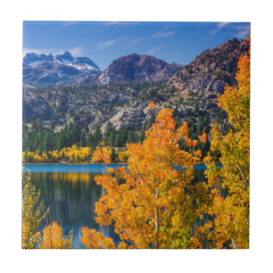 Höst runt June Lake, Kalifornien Kakelplatta