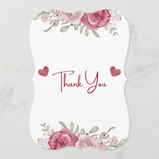 Höst Rustik Burgundy Kalligrafi Platt Bröllop Th Inbjudningar (Framsida)