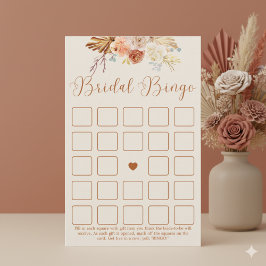 Höst Rustik Terrakotta Bröllop Bingo Spel