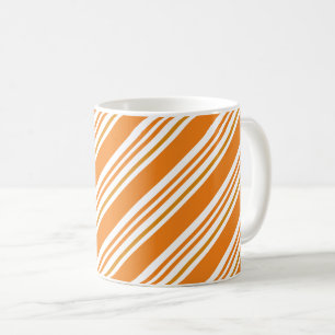 Höst Säsong Randigt Mönster Kaffemugg