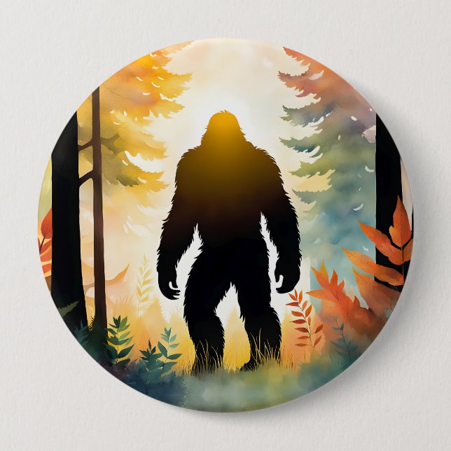 Höst Sasquatch Färgrikt Landskap Knapp (Framsida)