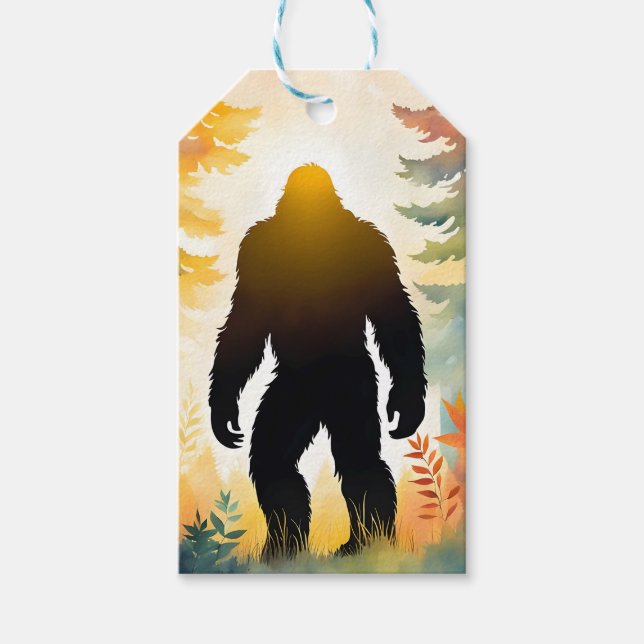 Höst Sasquatch Färgrikt Landskap Presentetikett (Framsidan)