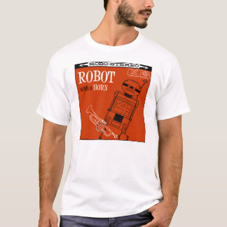 Höst sjö "ROBOT MED T-tröja för en HORN" T-shirt