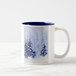 Höst sjön "VINTER SÖRJER" kaffemuggen Två-Tonad Mugg